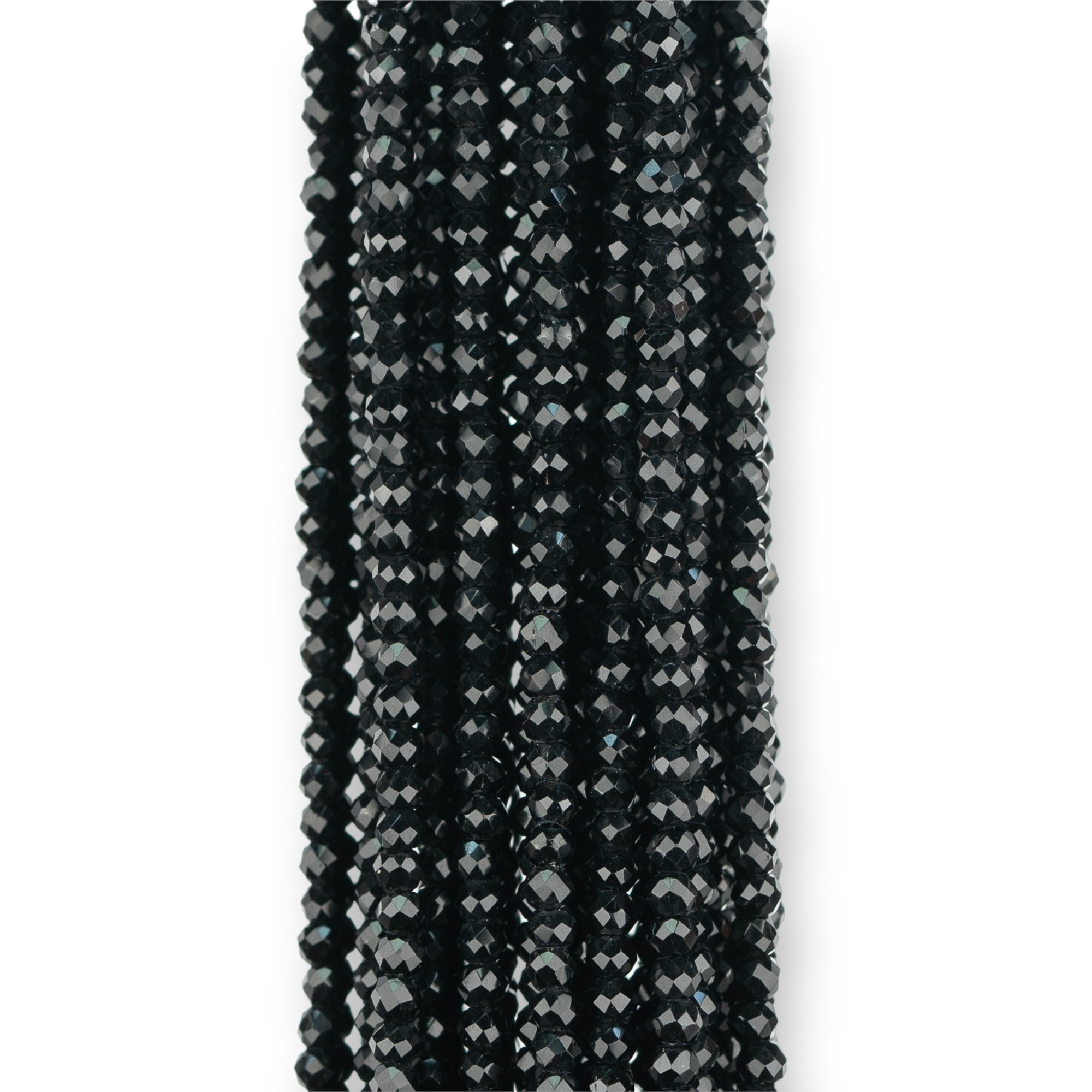 Zirconi Sintetici Perlina Tonda Sfaccettata Diamond Cut 2mm Nero