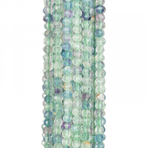 Fluorite verte taille diamant à facettes 2,0 mm