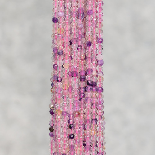 Purple Fluorite Faceted Diamond Cut 2.4mm