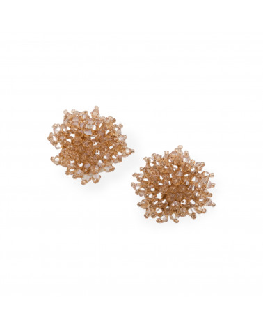 Pendente Di Cristalli Ricamati 4pz Champagne-CIONDOLI DI PELLE | Worldofjewel.com