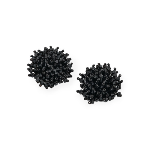 Pendente Di Cristalli Ricamati 4pz Nero-CIONDOLI DI PELLE | Worldofjewel.com