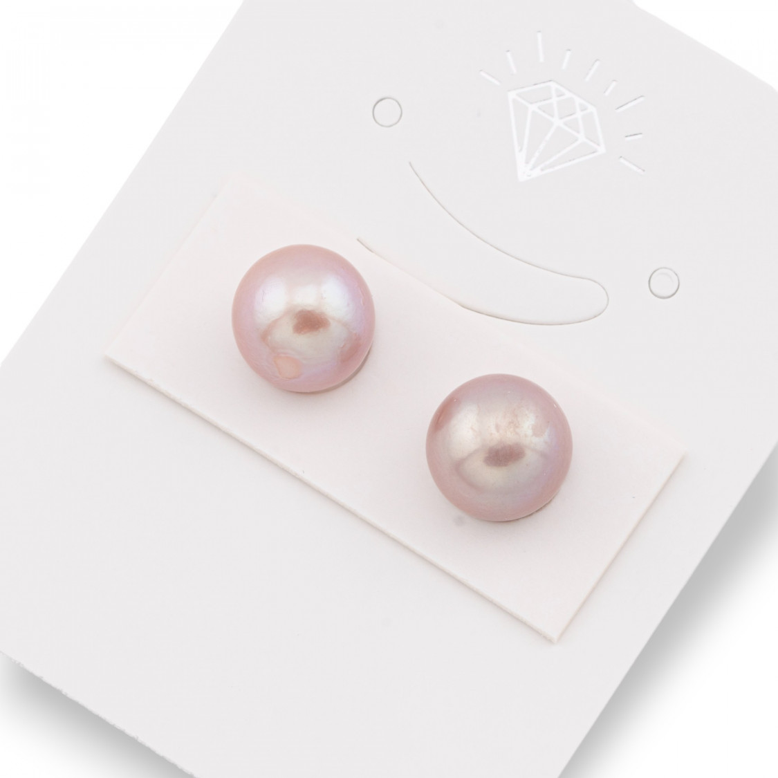 Perle di Fiume 1 Foro Barocche (SEZ) 9-9.5mm 1Paio Lilla-1 FORO TONDO | Worldofjewel.com