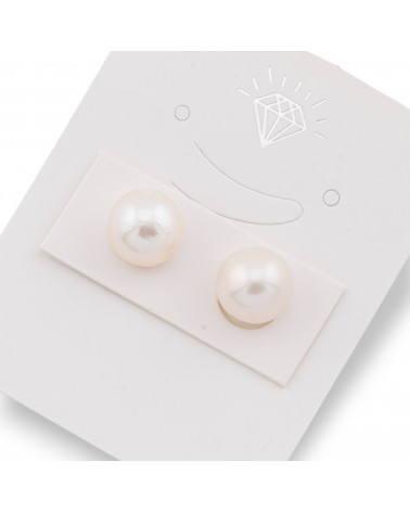 Perle di Fiume 1 Foro Barocche (SEZ) 9.5-10mm 1Paio Bianco-1 FORO TONDO | Worldofjewel.com