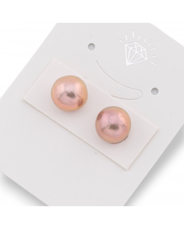 Perle di Fiume 1 Foro Barocche (SEZ) 9.5-10mm 1Paio Lilla-1 FORO TONDO | Worldofjewel.com