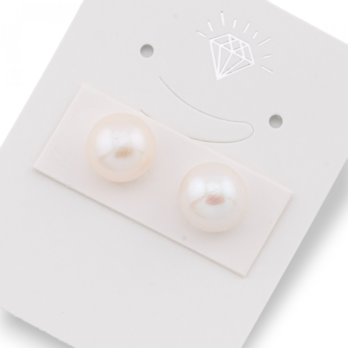 Perles de rivière baroques 1 trou (SEZ) 10-10.5mm 1 paire blanc-1 TROU ROND | Worldofjewel.com