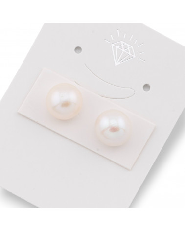 Perles de rivière baroques 1 trou (SEZ) 10-10.5mm 1 paire blanc-1 TROU ROND | Worldofjewel.com