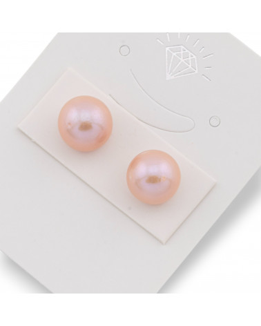 Perle di Fiume 1 Foro Barocche (SEZ) 10-10.5mm 1Paio Lilla Chiaro-1 FORO TONDO | Worldofjewel.com