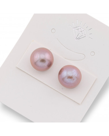 Perle di Fiume 1 Foro Barocche (SEZ) 10.5-11mm 1Paio Lilla-1 FORO TONDO | Worldofjewel.com