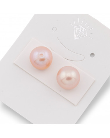 Perle di Fiume 1 Foro Barocche (SEZ) 10.5-11mm 1Paio Lilla Chiaro-1 FORO TONDO | Worldofjewel.com