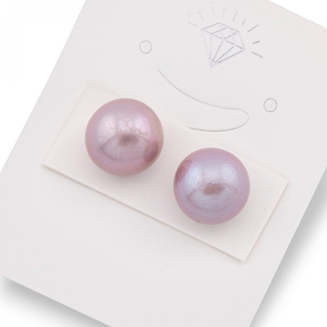 Perle di Fiume 1 Foro Tondo Barocche (SEZ) 11.5-12mm 1Paio Lilla-1 FORO TONDO | Worldofjewel.com