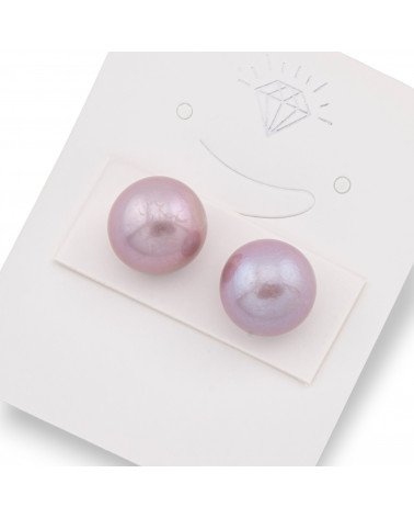 Perle di Fiume 1 Foro Tondo Barocche (SEZ) 11.5-12mm 1Paio Lilla-1 FORO TONDO | Worldofjewel.com