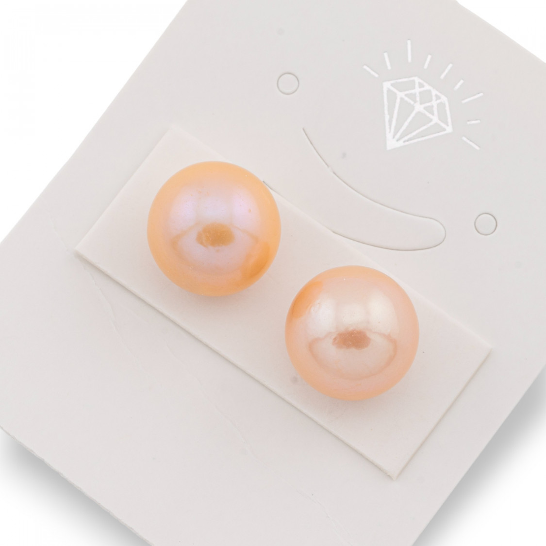 Perle di Fiume 1 Foro Tondo Barocche (SEZ) 11.5-12mm 1Paio Rosa-1 FORO TONDO | Worldofjewel.com