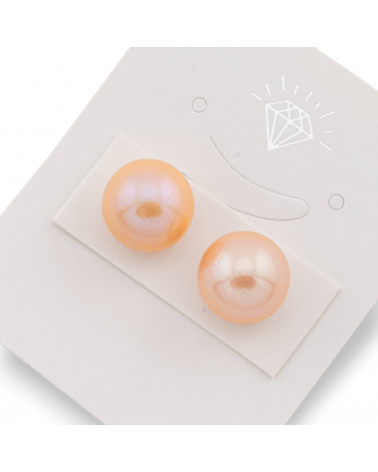 Perle di Fiume 1 Foro Tondo Barocche (SEZ) 11.5-12mm 1Paio Rosa-1 FORO TONDO | Worldofjewel.com