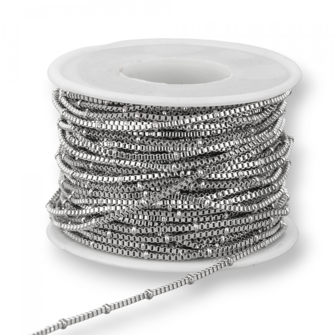 Catena Di Acciaio Maglia Quadrata Con Pallina 1,5mm 20 Metri-CATENE PALLINA | Worldofjewel.com