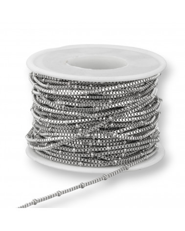 Catena Di Acciaio Maglia Quadrata Con Pallina 1,5mm 20 Metri-CATENE PALLINA | Worldofjewel.com