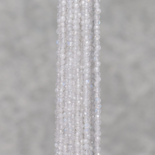 Labradorite Bianco Sfaccettato Diamond Cut 2,2mm Top