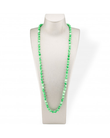 Collana Bijoux Charlestone Di Pietre Dure 8mm Annodate 120cm Giada Verde Chiaro-COLLANE DI PIETRE DURE | Worldofjewel.com