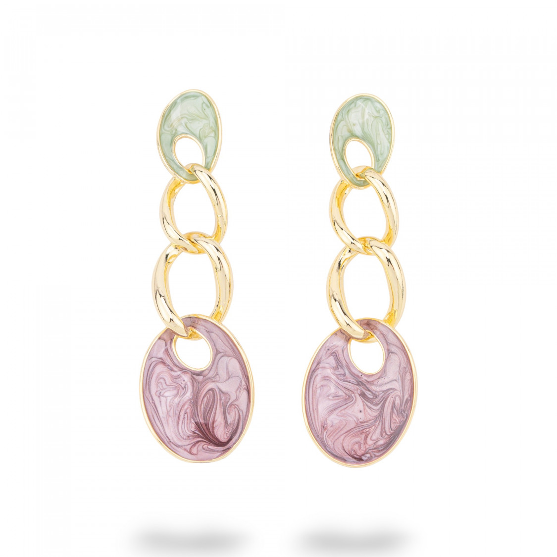 Orecchini Bijoux Smaltato Collezione Isabella 1 Coppia-BRONZO CRYSTAL | Worldofjewel.com