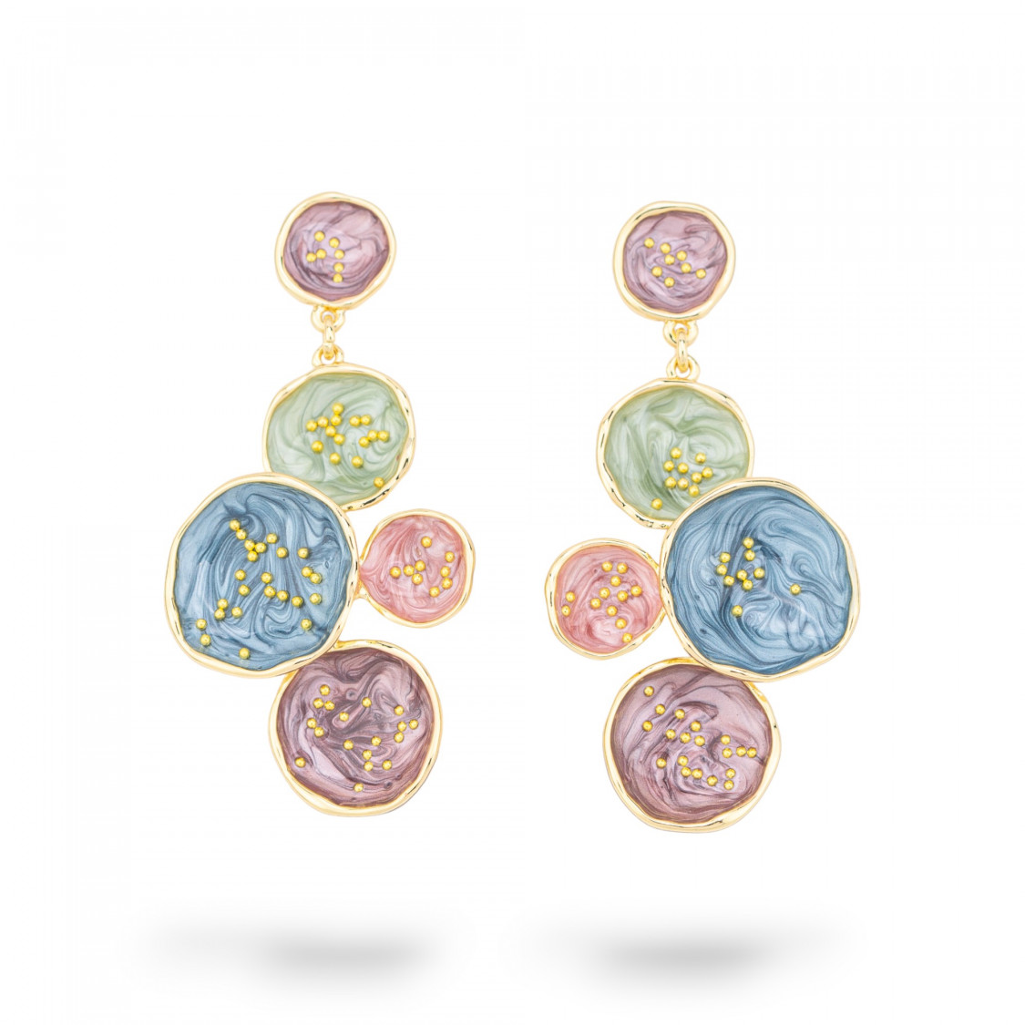 Orecchini Bijoux Smaltato Collezione Isabella 1 Coppia-BRONZO CRYSTAL | Worldofjewel.com