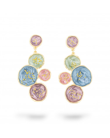 Orecchini Bijoux Smaltato Collezione Isabella 1 Coppia-BRONZO CRYSTAL | Worldofjewel.com