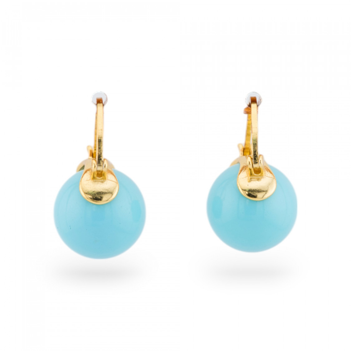 Orecchini Di Argento 925 A Perno Con Pietre Dure E Pasta Dorato Pasta Di Turchese-ORECCHINI ARGENTO 925 LUXE | Worldofjewel.com