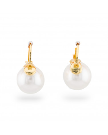 Orecchini Di Argento 925 A Perno Con Pietre Dure E Pasta Dorato Perle Di Maiorca-ORECCHINI ARGENTO 925 LUXE | Worldofjewel.com
