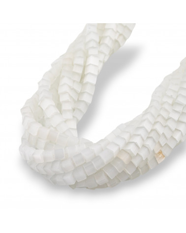 Occhio Di Gatto Cubo 4mm Bianco-OCCHIO DI GATTO | Worldofjewel.com