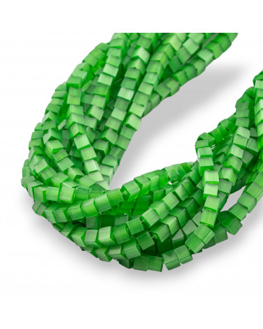 Occhio Di Gatto Cubo 4mm Verde-OCCHIO DI GATTO | Worldofjewel.com