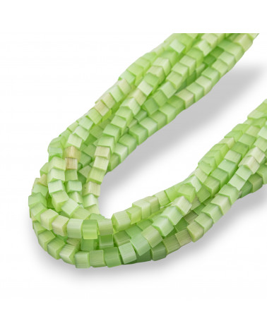 Cat's Eye Cube 4mm Light Green-EYE OF CAT | Worldofjewel.com