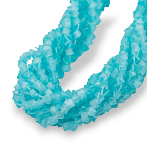 Occhio Di Gatto Cubo Diagonale 4mm Acqua-OCCHIO DI GATTO | Worldofjewel.com