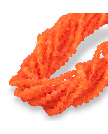 Occhio Di Gatto Cubo Diagonale 4mm Arancio Intenso-OCCHIO DI GATTO | Worldofjewel.com