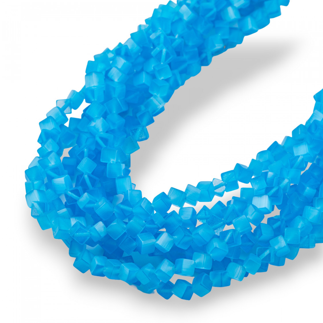 Occhio Di Gatto Cubo Diagonale 4mm Azzurro-OCCHIO DI GATTO | Worldofjewel.com