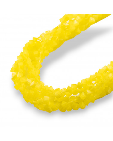 Occhio Di Gatto Cubo Diagonale 4mm Giallo-OCCHIO DI GATTO | Worldofjewel.com