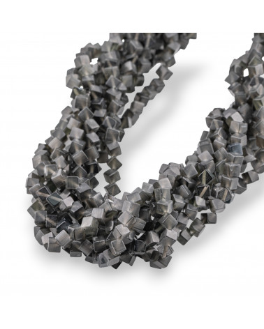 Occhio Di Gatto Cubo Diagonale 4mm Grigio-OCCHIO DI GATTO | Worldofjewel.com