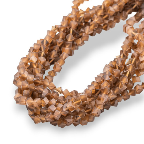 Occhio Di Gatto Cubo Diagonale 4mm Marrone-OCCHIO DI GATTO | Worldofjewel.com