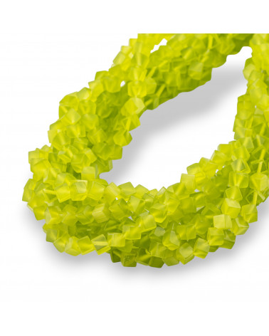 Occhio Di Gatto Cubo Diagonale 4mm Verde Acido-OCCHIO DI GATTO | Worldofjewel.com