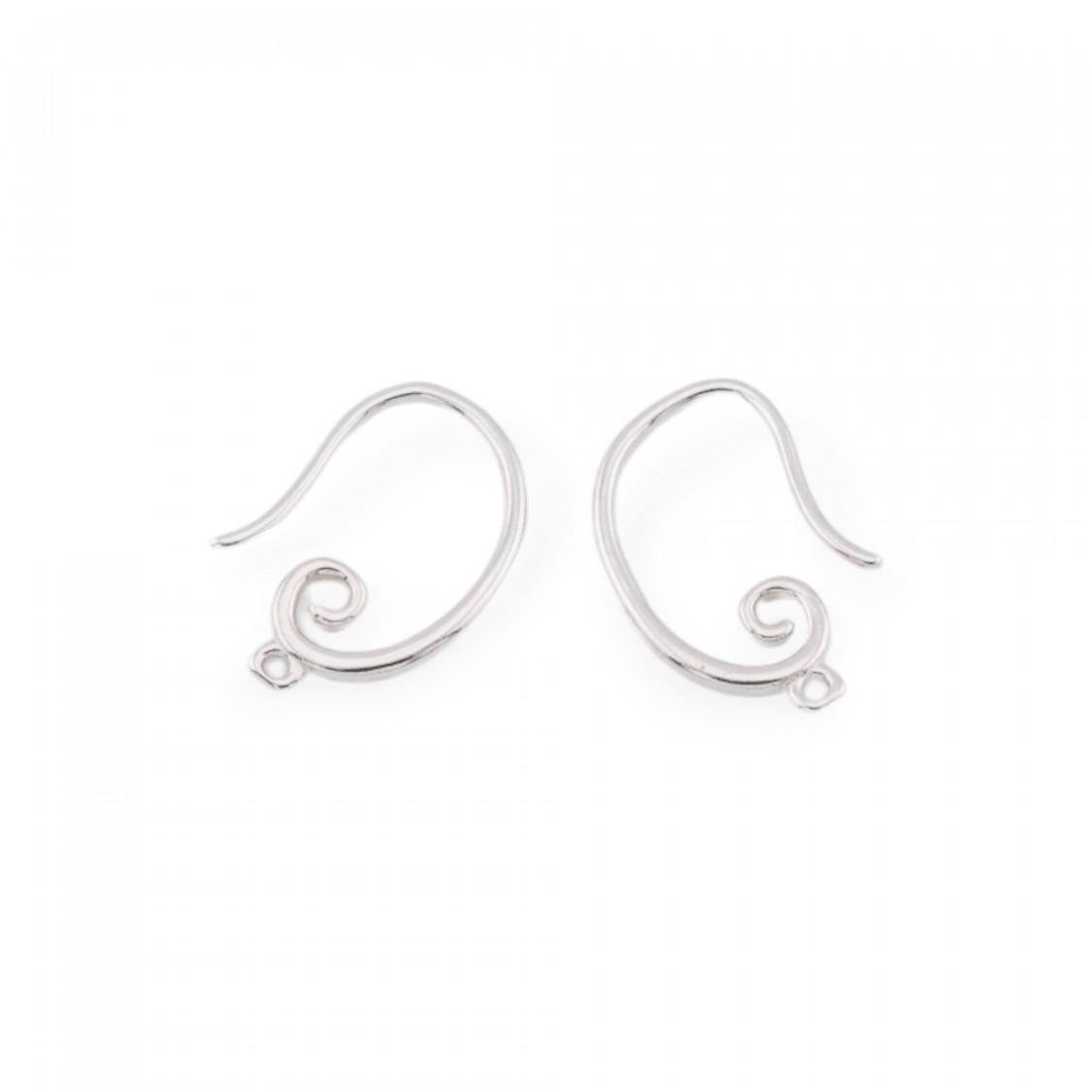 Base Para Pendientes De Plata 925 Pendientes 12x18mm 5 Pares Rodiados-BASES DE PLATA 925 | Worldofjewel.com
