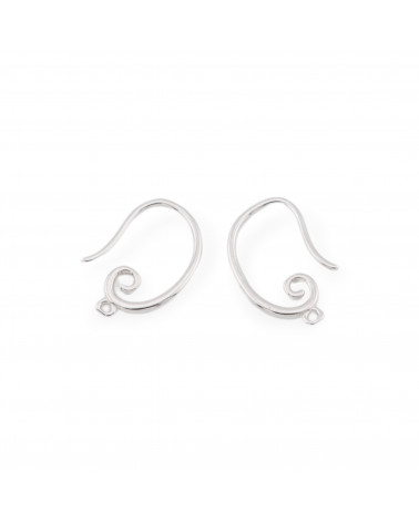 Base Para Pendientes De Plata 925 Pendientes 12x18mm 5 Pares Rodiados-BASES DE PLATA 925 | Worldofjewel.com