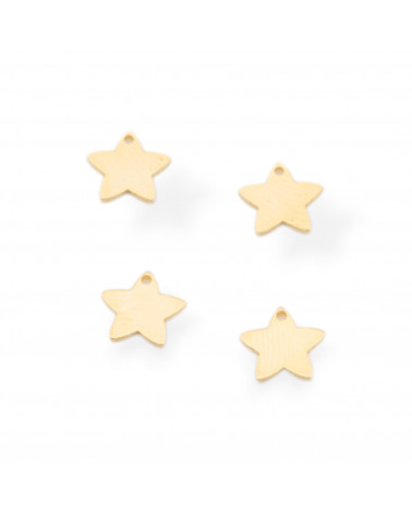 Bollatine Charms Di Argento 925 Stella 6,5x0,5mm 5gr 32pz Circa Dorato-CONNETTORI LISCI | Worldofjewel.com