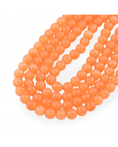 Ojo De Gato Naranja Redondo Liso 8mm-AZUL CLARO | Worldofjewel.com