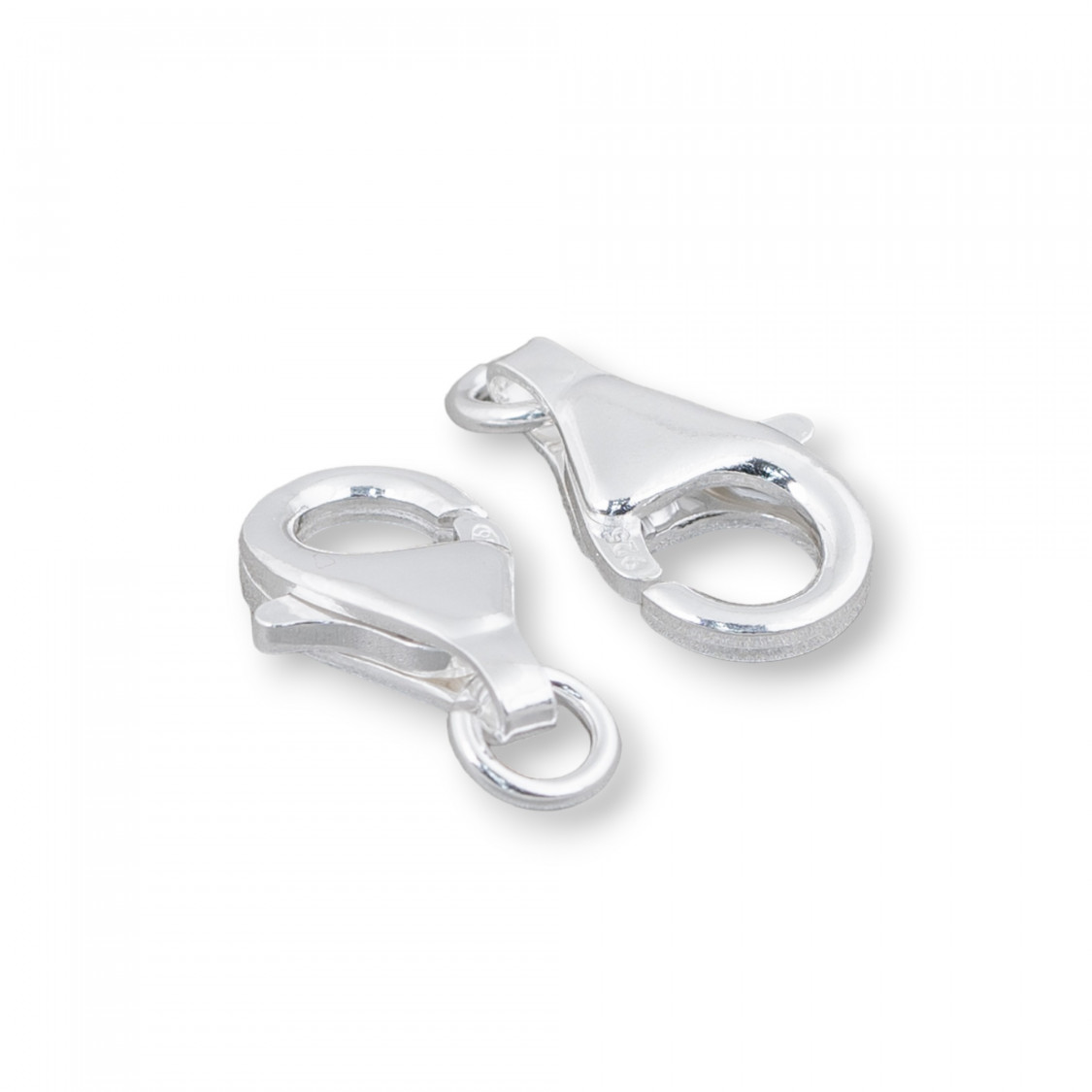 925 Silver Clasp 11mm Fish Hook 10pcs Silver Plated-SILVER CLOSURES | Worldofjewel.com