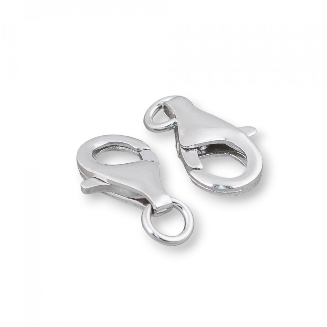 925 Silver Clasp 13mm Fish Hook 10pcs Rhodium Plated-SILVER CLOSURES | Worldofjewel.com