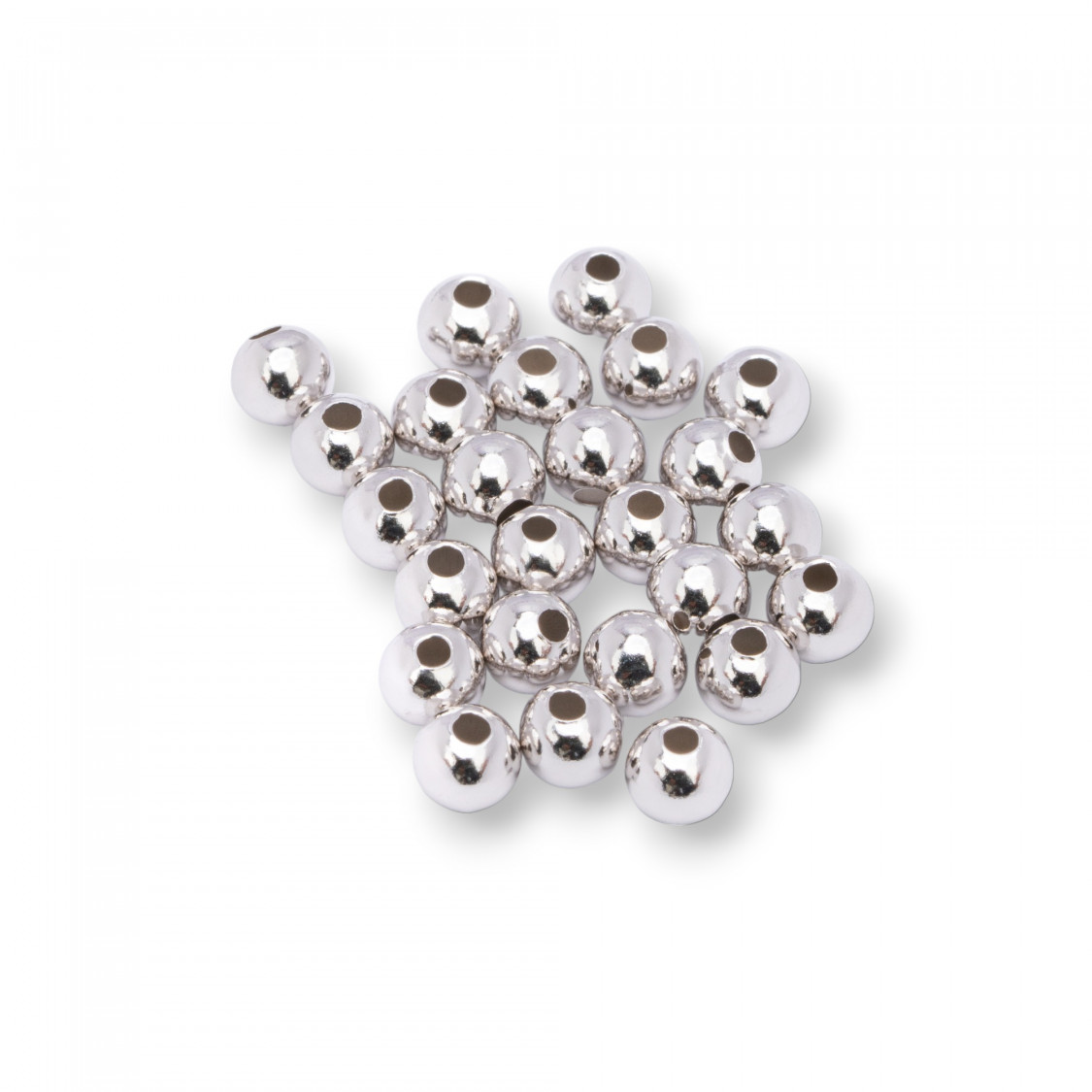 Spacer Balls Of 925 Silver 4mm 5gr Ροδίου-ΛΕΙΕΣ ΜΠΑΛΕΣ | Worldofjewel.com