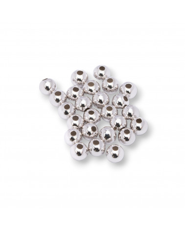 Spacer Balls Of 925 Silver 4mm 5gr Ροδίου-ΛΕΙΕΣ ΜΠΑΛΕΣ | Worldofjewel.com