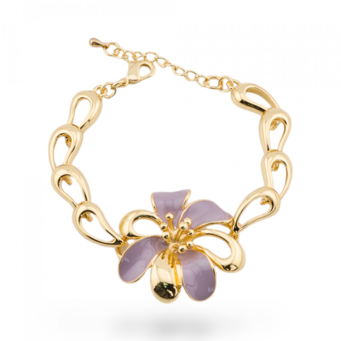 Bracelet Bijoux Émaillé Collection Isabella 1pc Doré MOD17-BRACELETS EN BRONZE ET OEIL DE CHAT | Worldofjewel.com