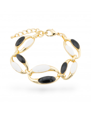 Bracciale Bijoux Smaltato Collezione Isabella 1pz Dorato MOD6-BRACCIALI BRONZO E OCCHIO DI GATTO | Worldofjewel.com