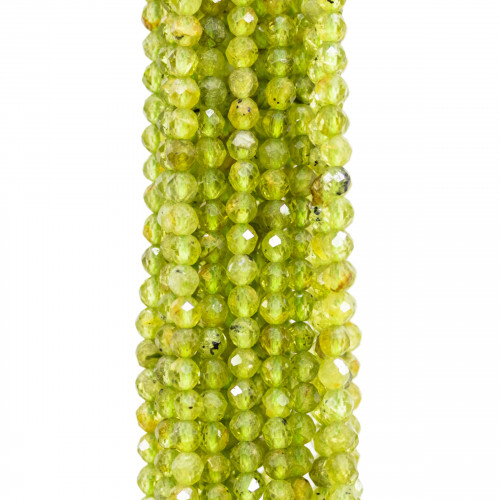 Peridot, facettierter Diamantschliff, 2,5 mm