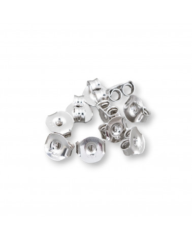 Farfallina Stoppino Per Orecchini A Perno Di Argento 925 5x5mm 5gr Rodiato-STOPPINO FARFALLE | Worldofjewel.com