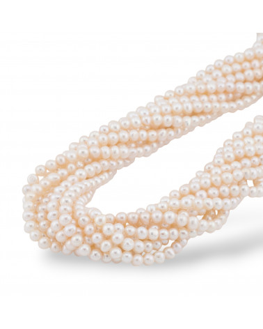 Perle Di Fiume Tondo 4,0-4,5mm AAA Bianco-LINEA ALTA | Worldofjewel.com