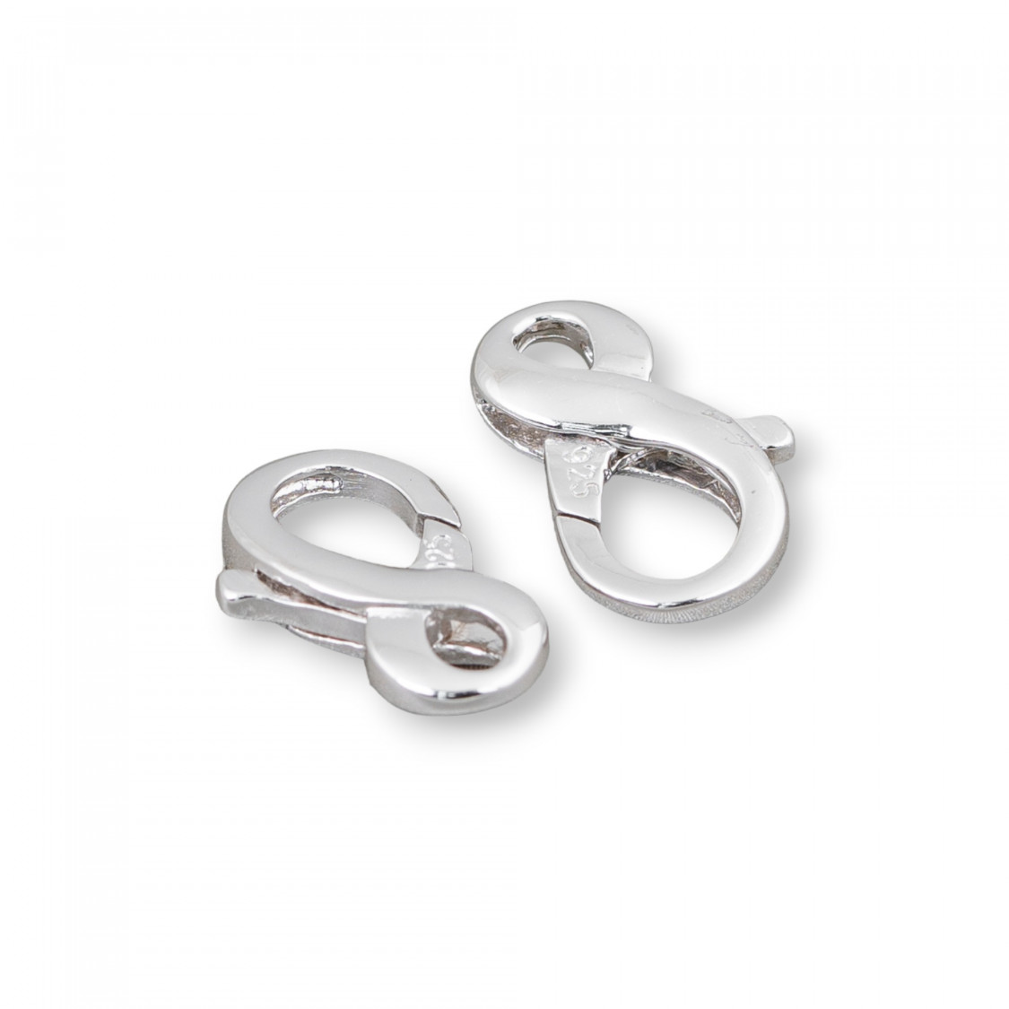 925er Silber-Sprengringverschluss, 10 x 14,5 mm, 4 Stück, rhodiniert-SILBERNE VERSCHLÜSSE | Worldofjewel.com